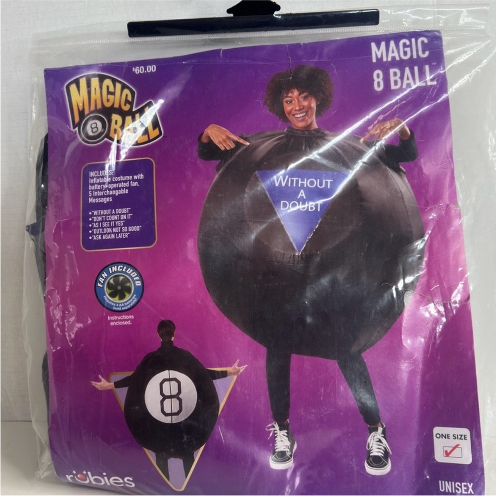 Rubie's Magic 8 Ball Inflatable Adult Costume - Black & White